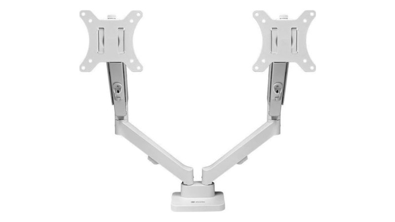 Suporte Articulado Para 2 Monitores 13 A 32 Pistão A Gás Zinnia Nimbo 210 Branco