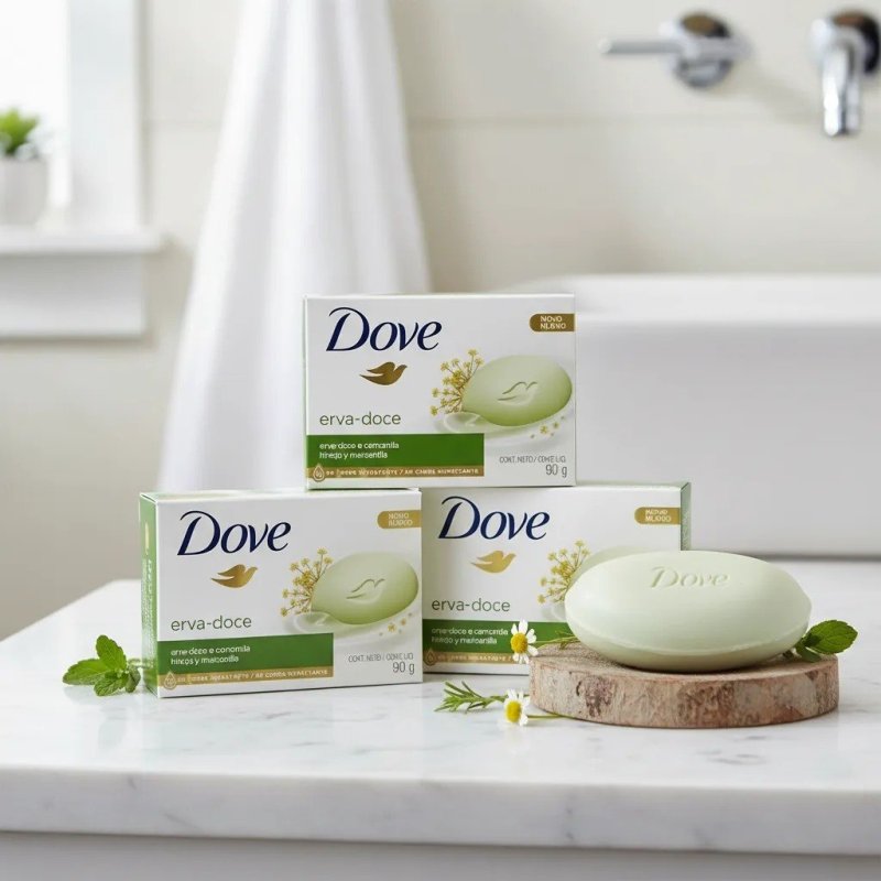 Sabonete em Barra Dove Erva-doce 90g 6 Unidades + Frete Grátis
