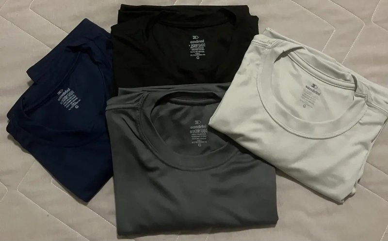 Kit 4 Camiseta Dry-fit Sandrini Masculina Academia Caminhada