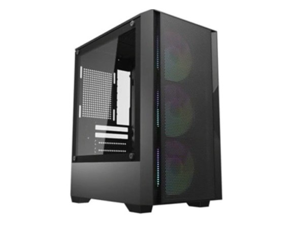 Gabinete Gamer Aigo Darkflash C195M Mesh, Rainbow, Mini-Tower, Com 3 Fans, Preto