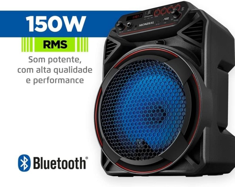 MONDIAL CM-150 - 150W RMS - Caixa Amplificada - Preto