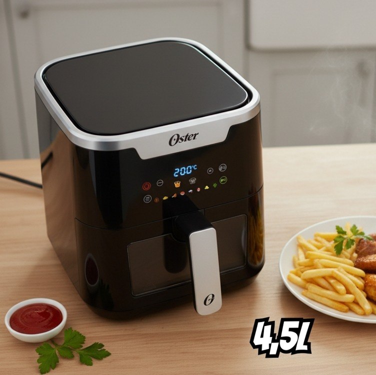 Oster Fritadeira Digital Touch Oster 4,5L com Visor Transparente - 127V