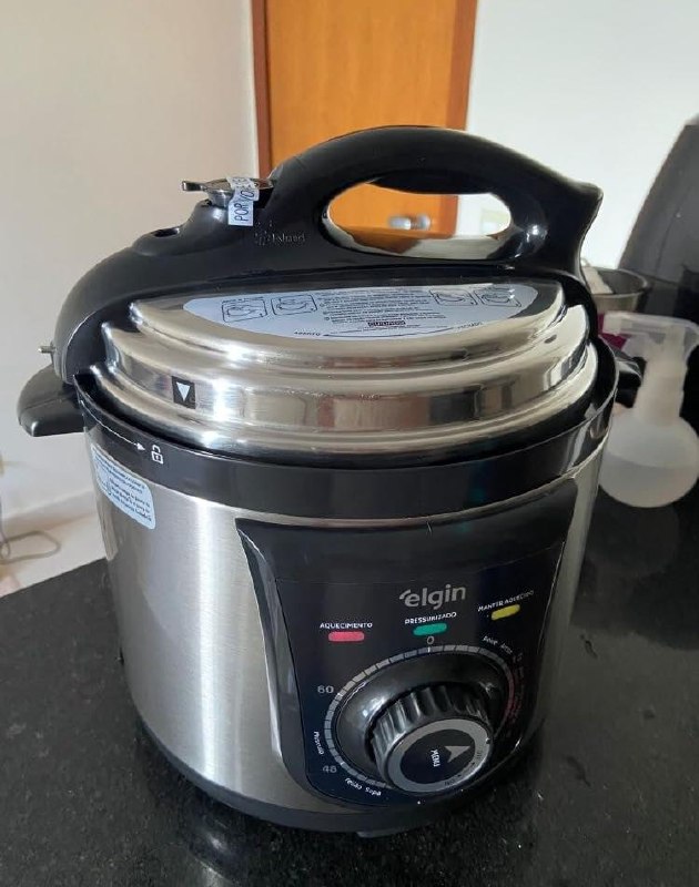 Panela Pressão Elétrica Elgin em Aço Inox 4L 840w 110v