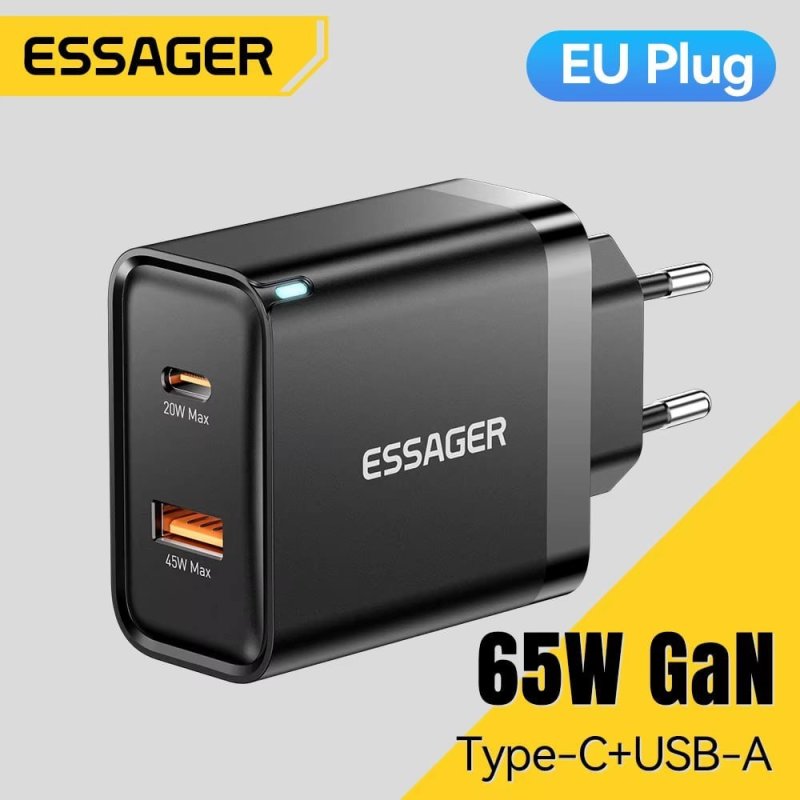 Carregador Essager 65w GaN