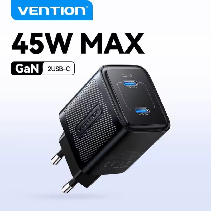 Carregador Vention 45w GaN