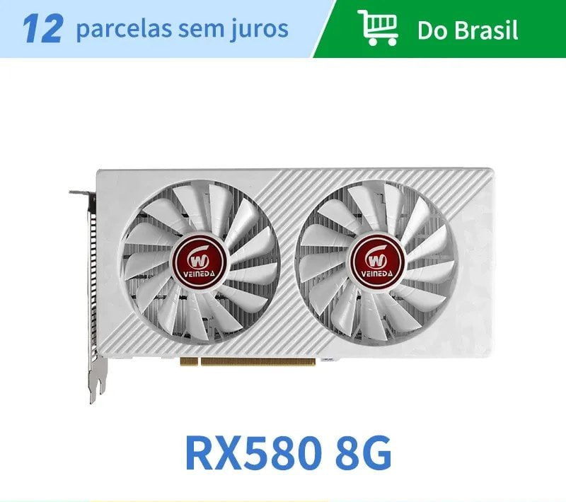 Placa de Vídeo RX 580 8GB 8Pin RX580