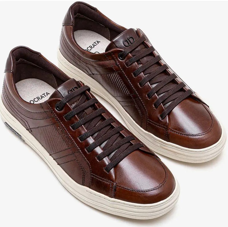 Democrata Sapatênis Luke Denim Tan (37 a 41)