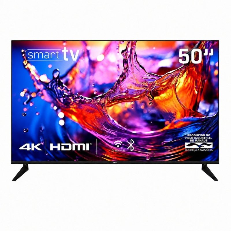 Smart TV HQ 50” 4K Bordas Ultrafinas Sistema Smart Design Slim - HQS50NKHM