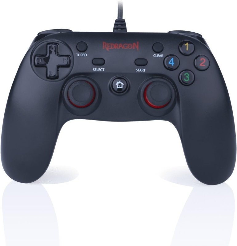 Controle Gamer Redragon Saturn Preto USB com Vibração G807