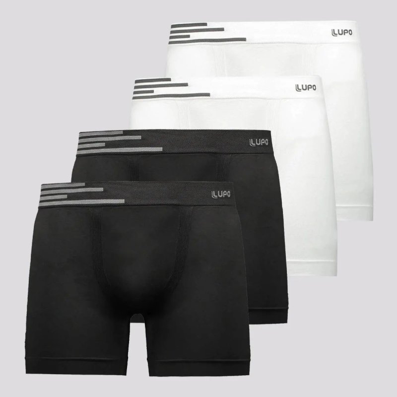 Kit 4 Cuecas Lupo Boxer Poliamida Box Sem Costura Original