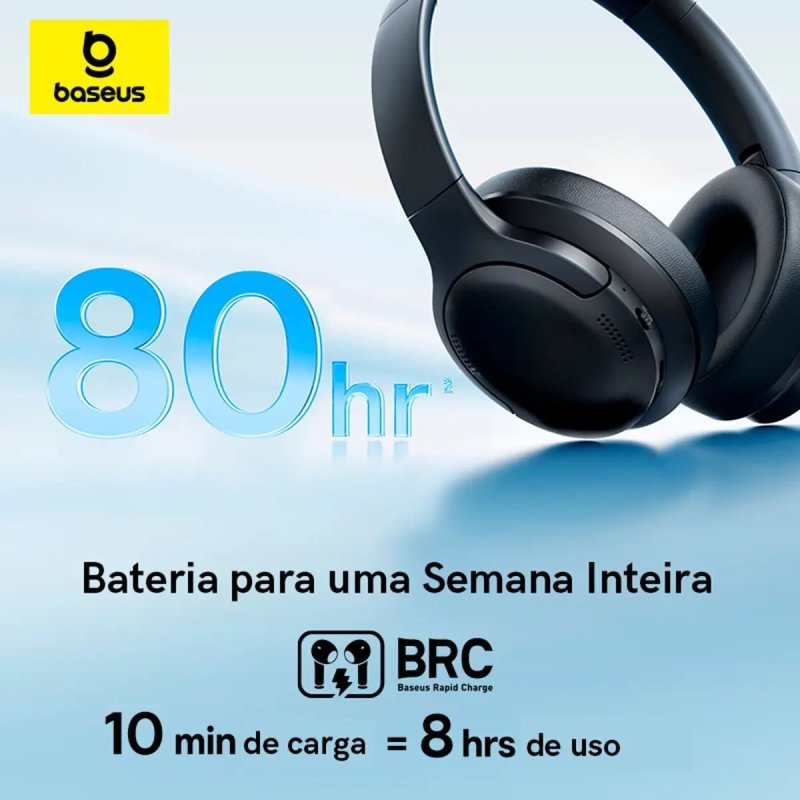 Headphone Sem Fio Baseus Bass BH1 Lite Bluetooth com ENC