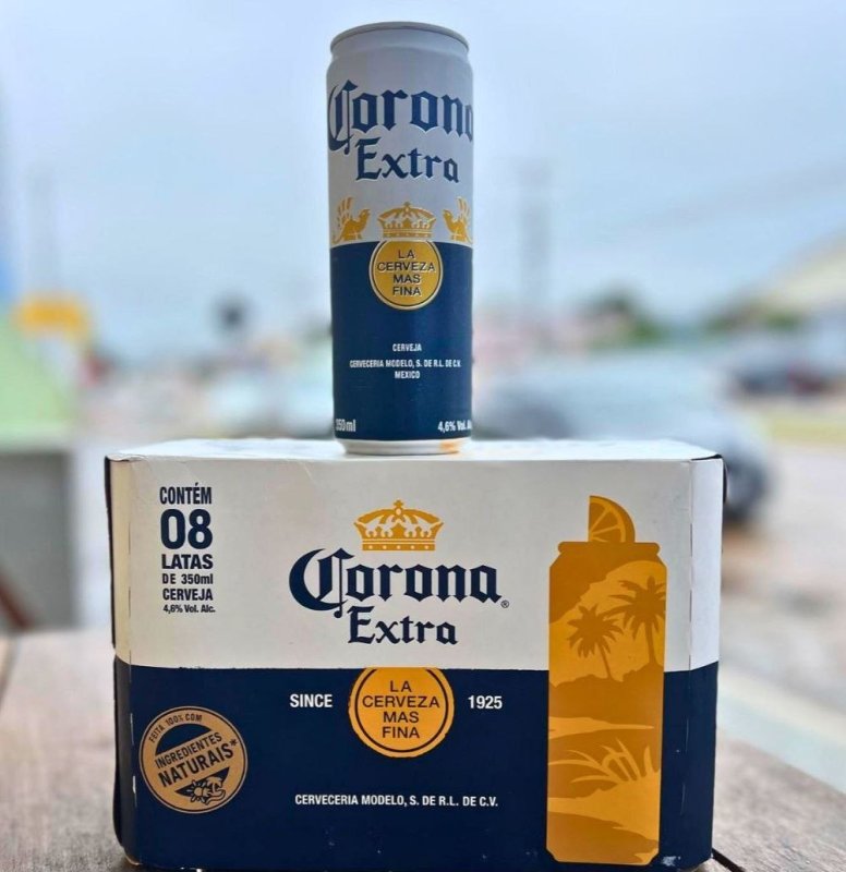 Pack com 8 unidades de Cerveja Corona Extra Lata 350ml