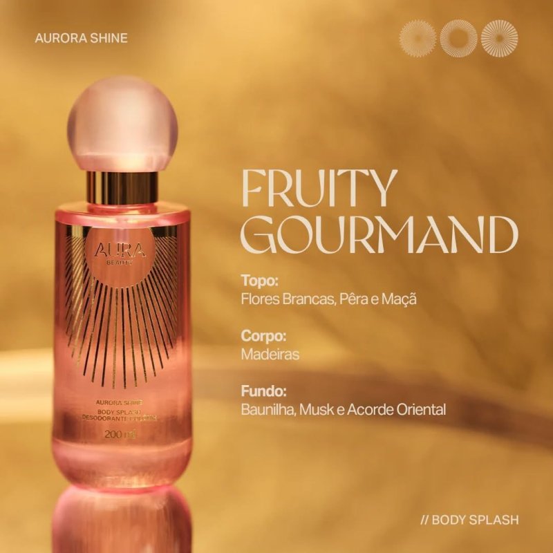 Body Splash Desodorante Corporal Aurora Shine 200ml