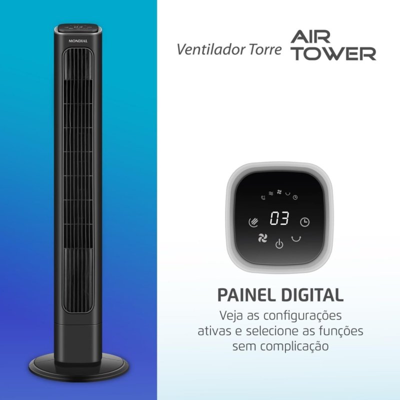 MONDIAL Air Tower - 45W - Torre Ventilador - Preto