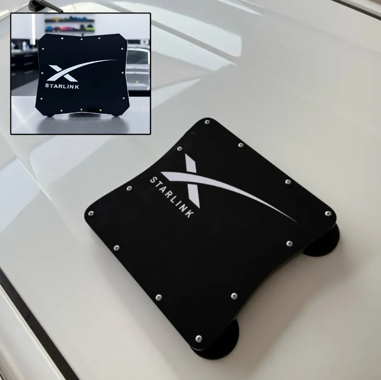 Case Starlink Mini Pvc Expansível Ímã 66mm Ultra Fixação - Preto
