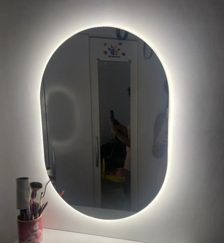 Espelho Orgânico Com Led 44x64cm Decorativo Para Sala Quarto + Frete Grátis