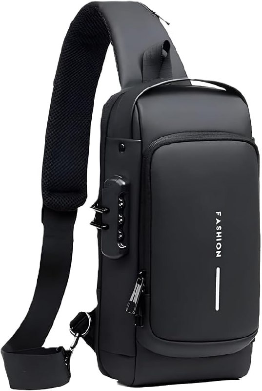 Mochila Premium Antifurto Com Senha, Entrada USB E Fone