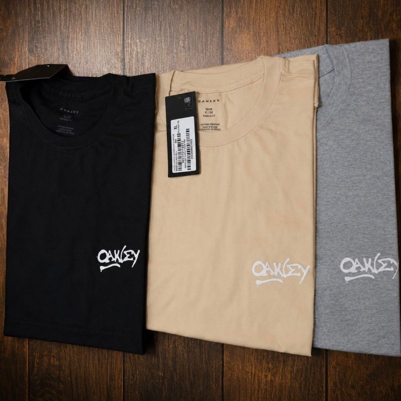 Kit 3 Camisetas Masculina Logo Grafitti Oakley