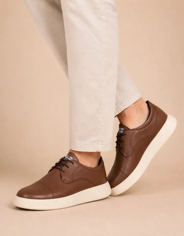 Sapatênis Masculino Casual De Couro Confortável E Leve (37 a 44)