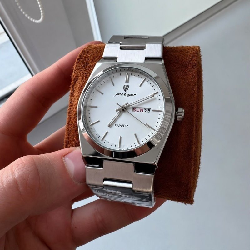 Relógio Suiço Old Money Luxo Minimalista C/caixa E Ajustador