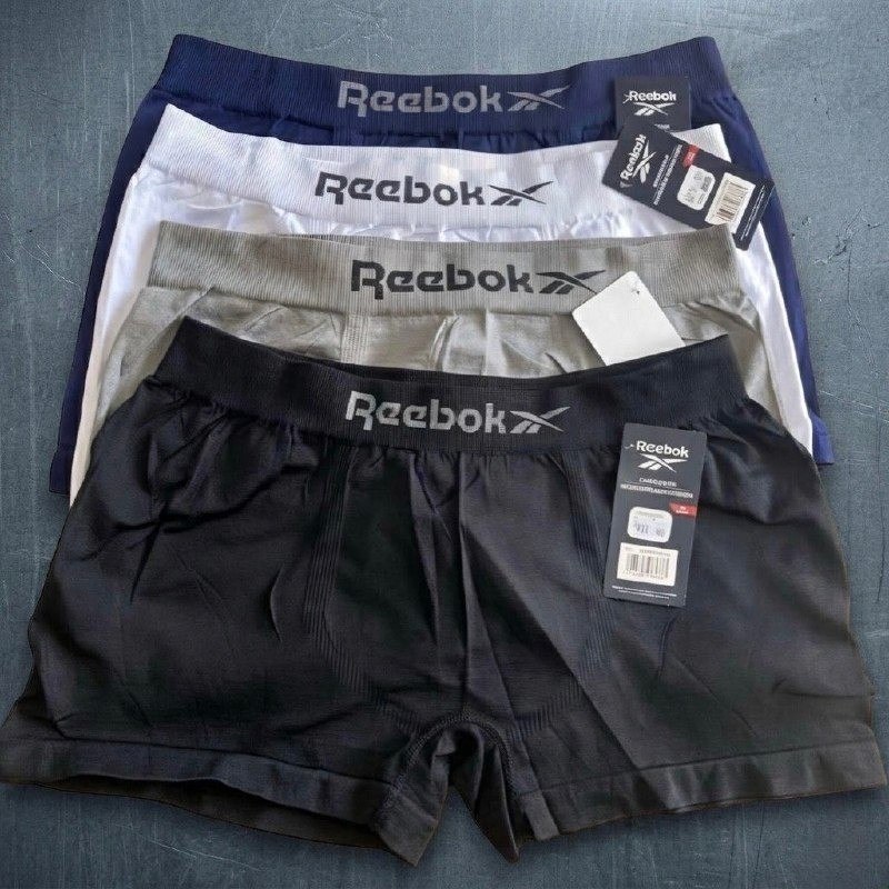 Kit 6 Cuecas Boxer Classic Reebok Microfibra Luxo Original