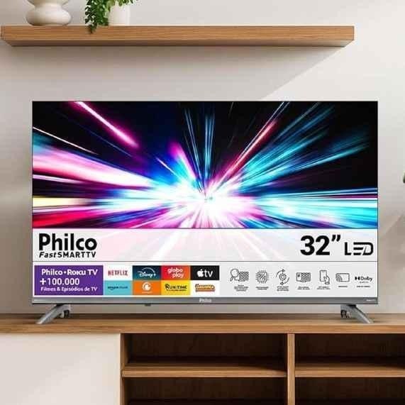 Smart Tv 32 Philco Roku Tv Dolby Áudio Hdr10 P32crb