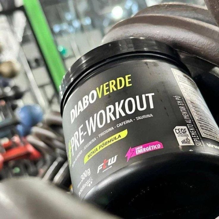 Pré Treino Pre Workout DIABO VERDE Pote 300g Sabor Cereja Ice FTW