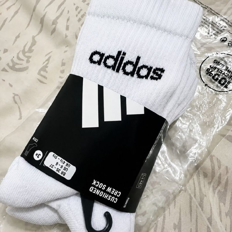 Kit 3 Meias Adidas Cano médio