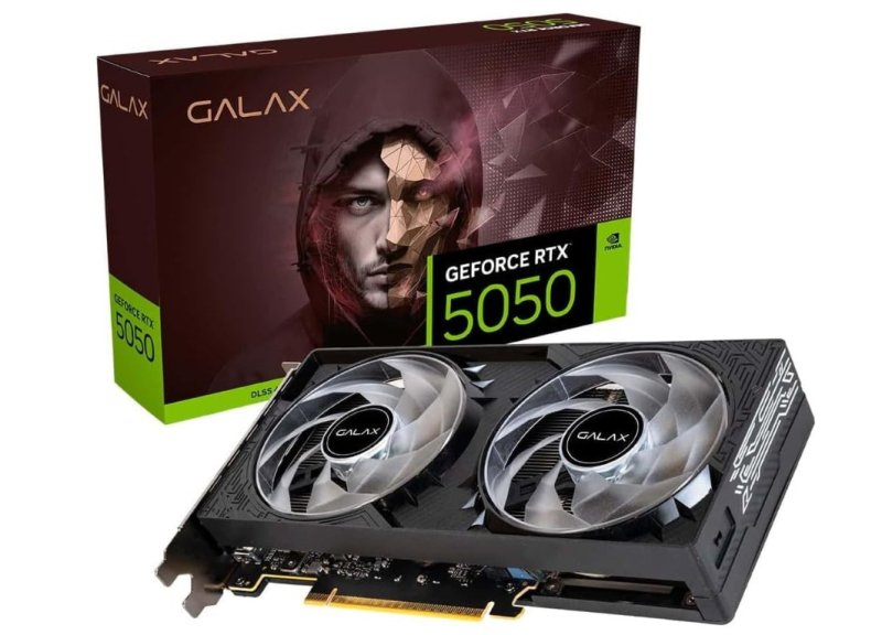 GPU NV RTX5050 8GB BLACK GF 1-CLICK OC TECLAB LITE 128BITS GDDR6 GALAX 55NSL8MHDXRE