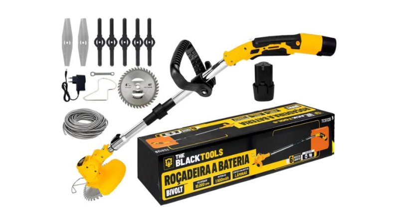 Roçadeira Aparador Grama A Bateria Recarregável 460w
