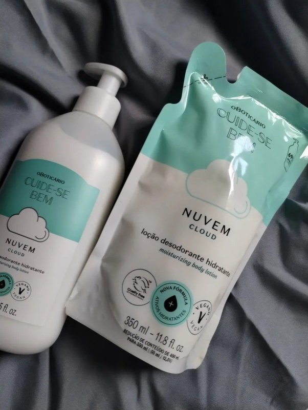Kit Cuide-se Bem Nuvem: Loção Corporal 400ml + Refil + Frete Grátis