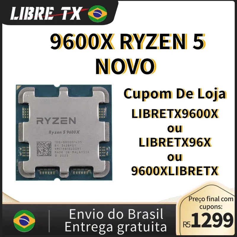 Processador AMD Ryzen 5 9600X Novo