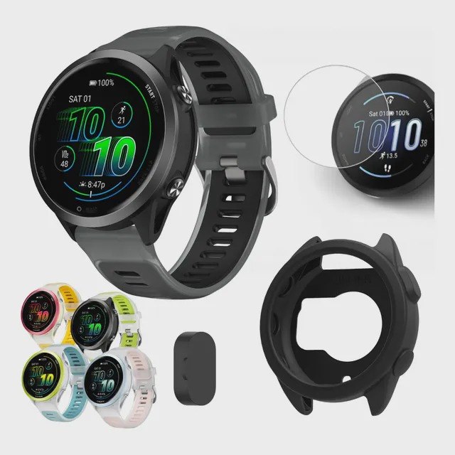 Kit Pulseira, Case e Película para Garmin 165