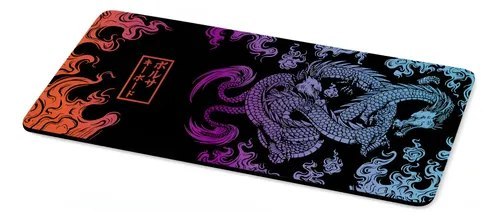 Mousepad Gamer Antiderrapante 80x30cm Jogos Dragão Chinês