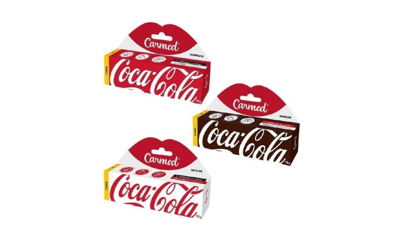 Kit 3 und Hidratante Labial Carmed Coca-Cola 10g