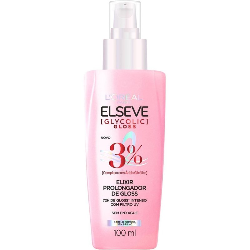 Sérum Capilar L'Oréal Paris Elseve Glycolic Gloss Elixir Prolongador de Gloss, 72 Horas de Duração