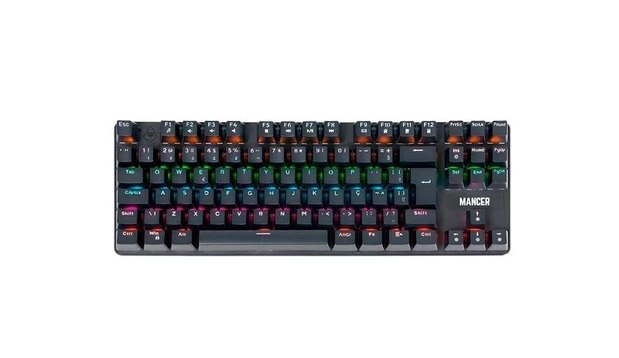 Teclado Mecanico Mancer Shade MK3, Rainbow, Switch Huano Vermelho, Preto