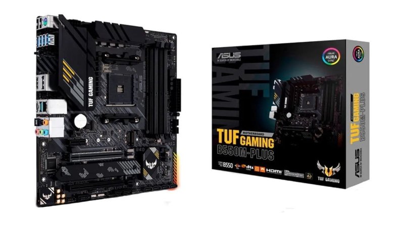 Placa Mãe ASUS Tuf Gaming B550m-plus DDR4 AMD Am4 mATX RGB