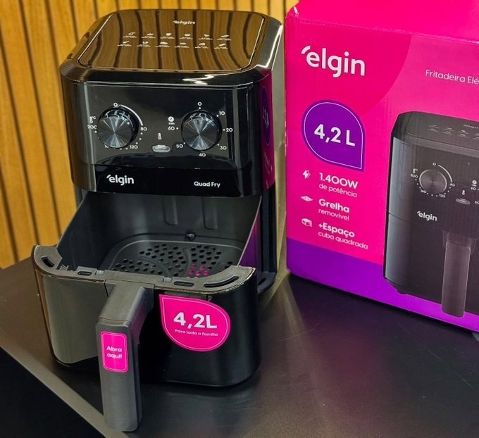 Fritadeira Elétrica Air Fryer Quad Fry Elgin 4,2L 1.400W 127V