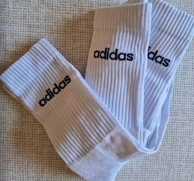 Kit com 3 Meias Adidas Crew + Frete Grátis