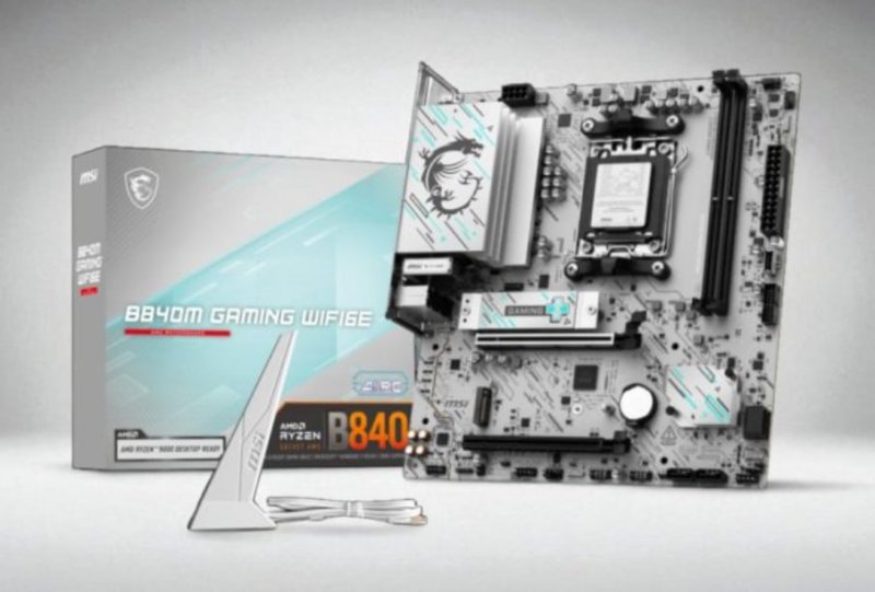 Placa Mãe MSI B840m Gaming WiFi 6e AM5 DDR5 mATX Ryzen M.2 NVME HDMI DP Gamer