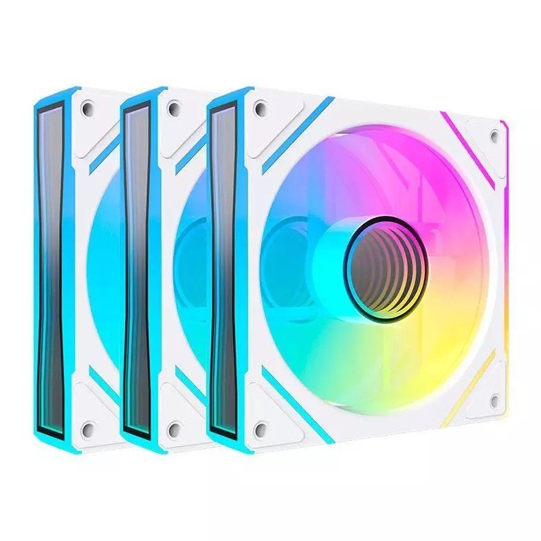 Kit Ventoinhas Acegeek Neon, ARGB, 3x120mm, Preto, AG-NEON3X1-BK