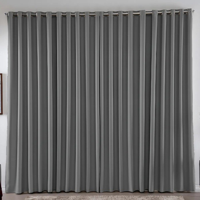 Cortina 3,00x2,50 Metros Blackout Blecaute Cinza