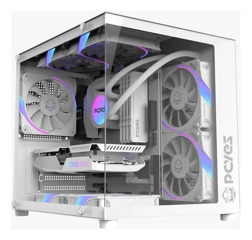 Gabinete Gamer Pcyes Forcefield Mini White Ghost - Gffmnwg Branco