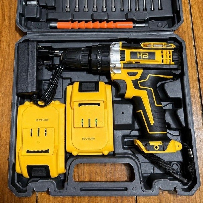 Kit Parafusadeira Furadeira C/ 2 Baterias Maleta + Frete Grátis