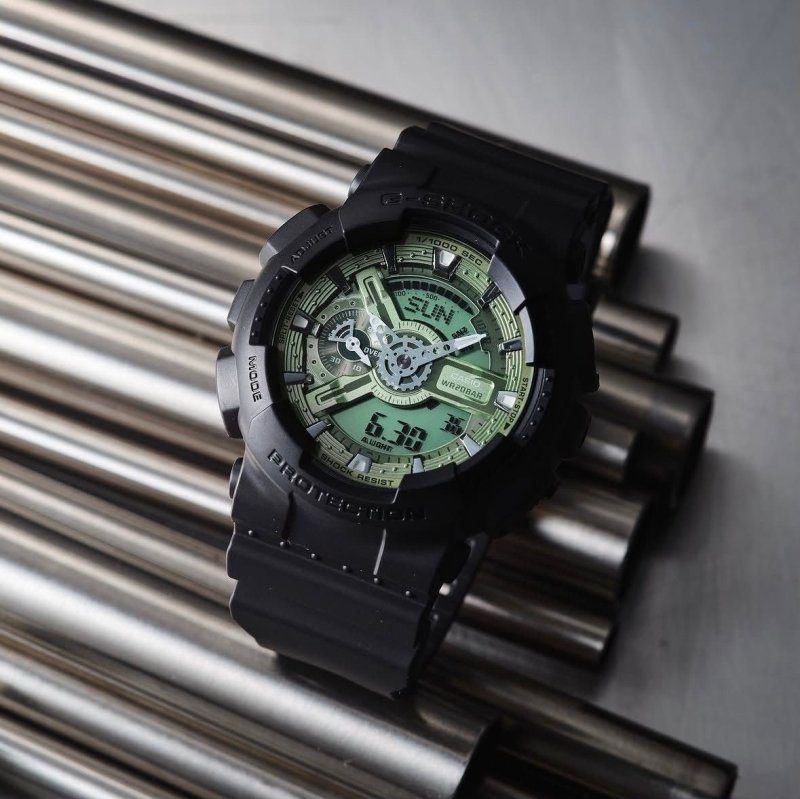 Relógio preto de resina G-shock GA-110CD-1A3