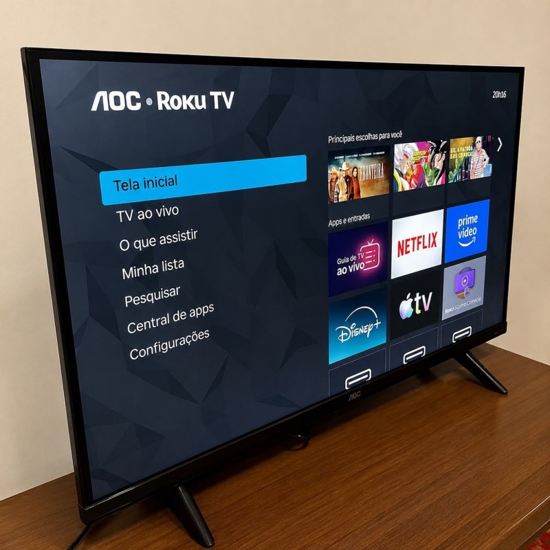 Smart Tv Aoc Dled 32 Wi-fi Roku Tv Quad Core 32s5155/78g + Frete Grátis