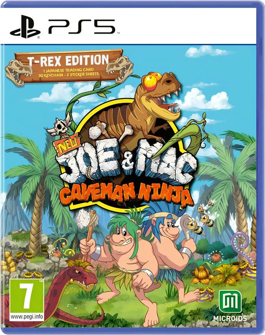 New Joe e Mac: Caveman Ninja - T-rex Edition PS5 + Frete Grátis