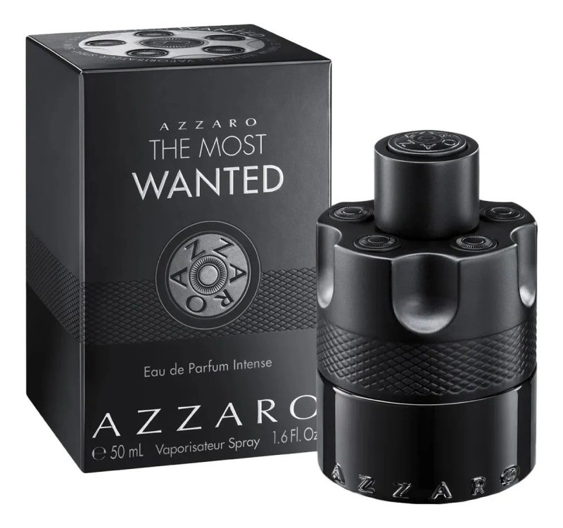 Perfume Masculino Amadeirado Ambarado Com Cardamomo E Caramelo, Longa Duração, Azzaro The Most Wanted, Eau De Parfum Intense, 50ml