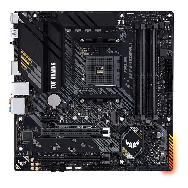 Placa-mãe Asus P/amd Am4 B550m-plus Tuf Gaming 4xddr4 Matx Preto